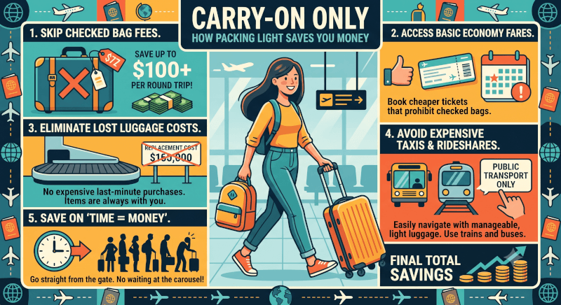 Carry-On Only: How Packing Light Cuts the Real Fare
