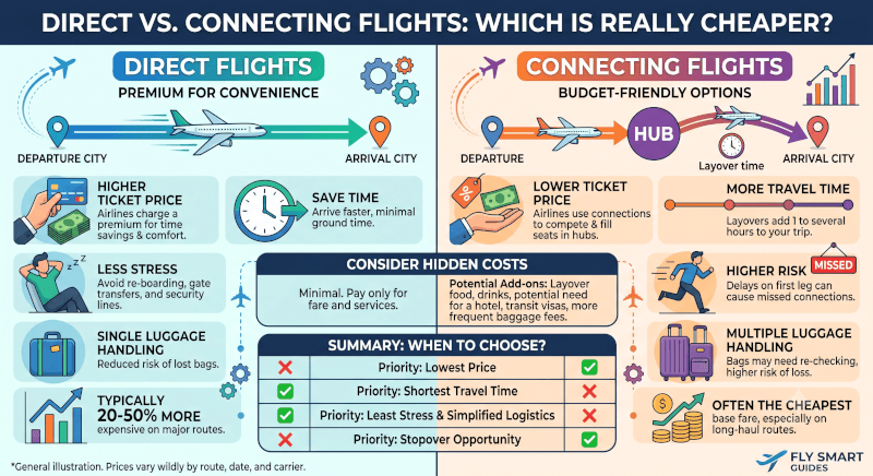 Direct vs. Connecting Flights: Which Is Really Cheaper?